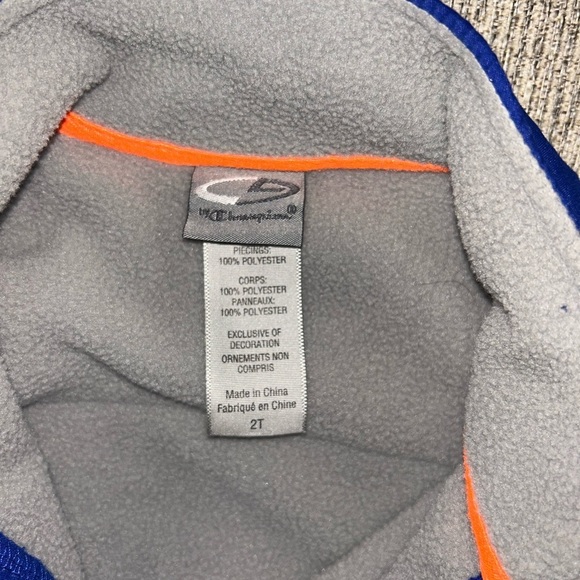 Champion size 2T Blue and Gray Fleece Jacket - Picture 5 of 5
